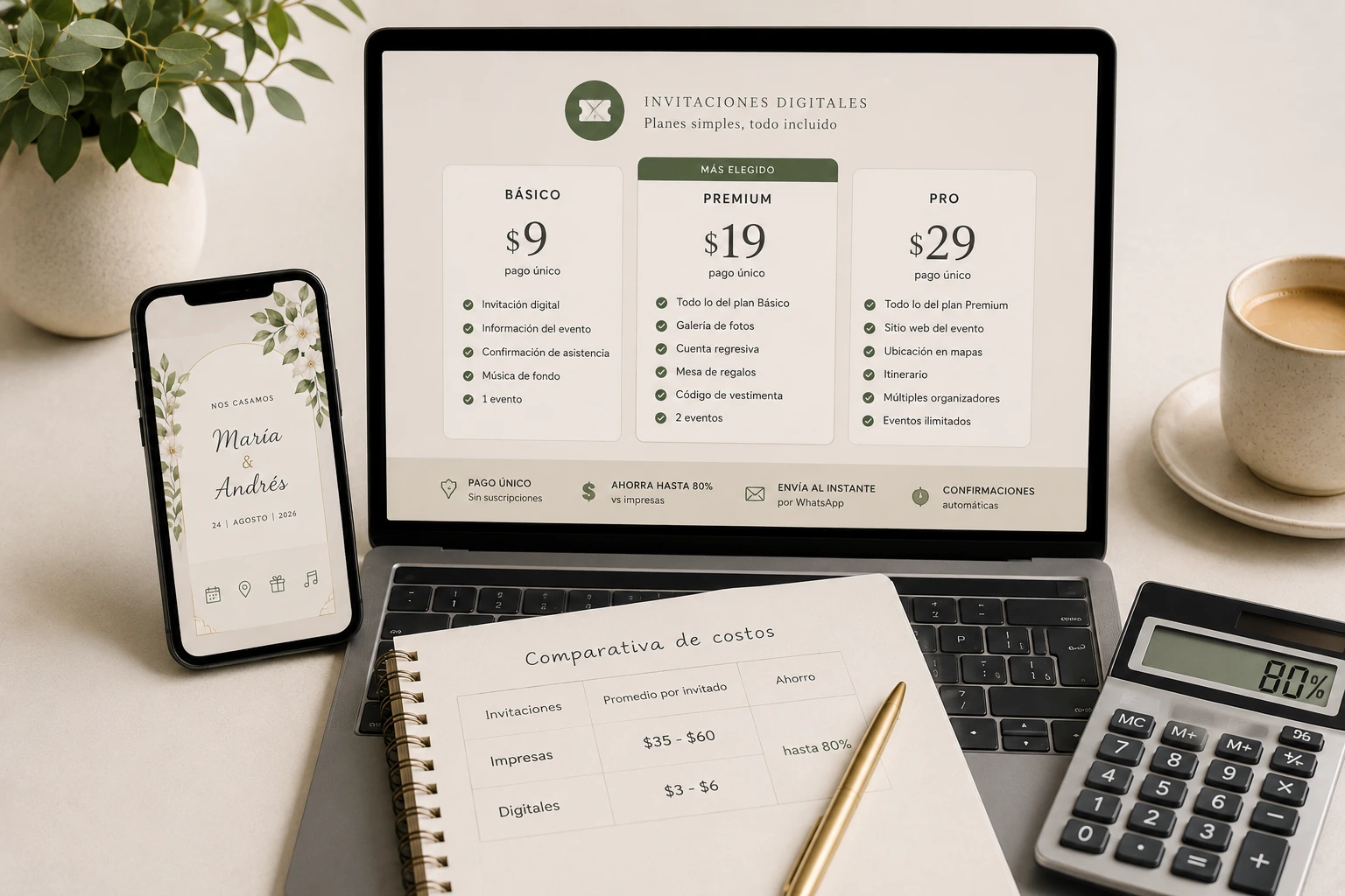 ¿Cuánto Cuestan las Invitaciones Digitales? Precios 2026