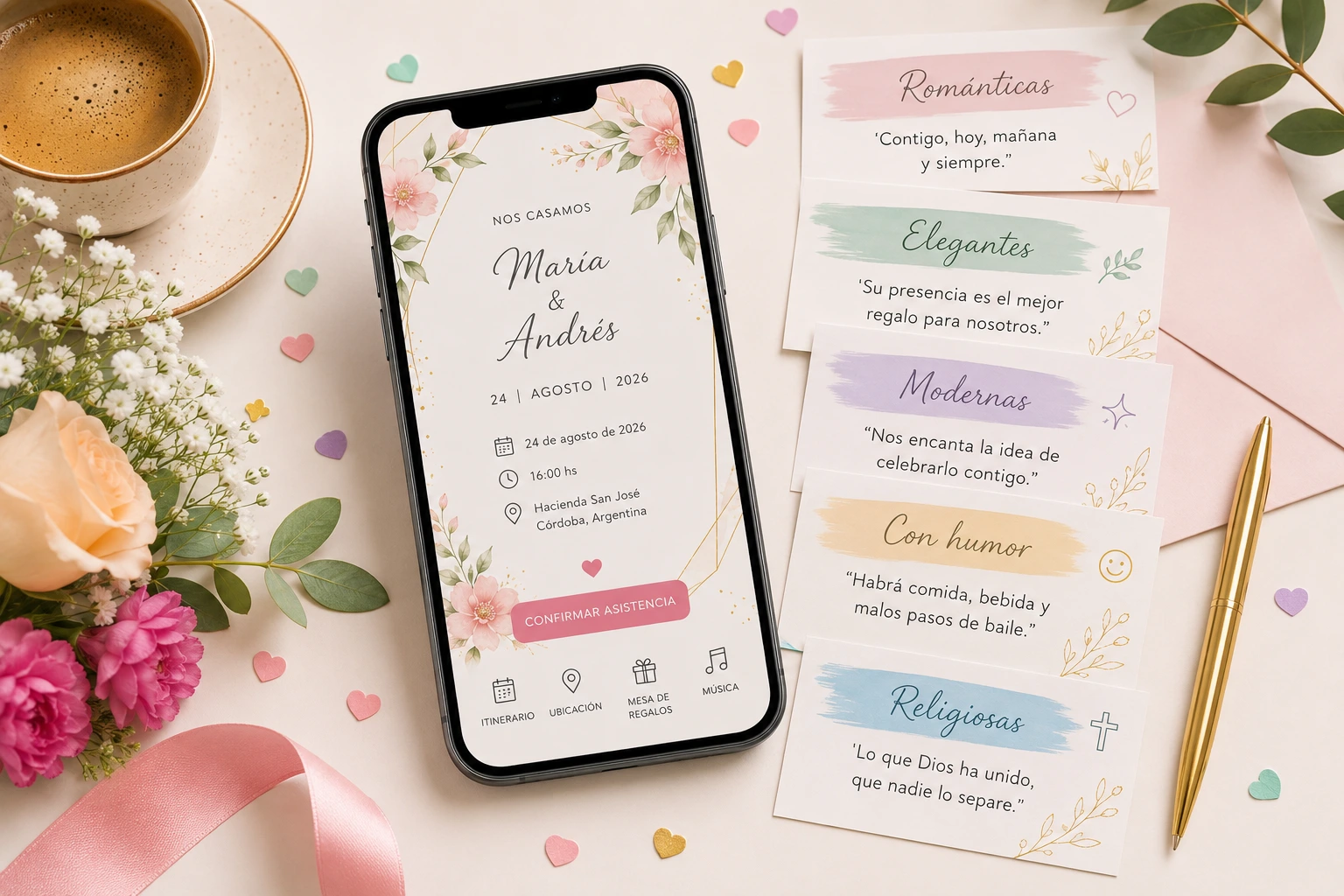100 Frases para Invitaciones de Boda